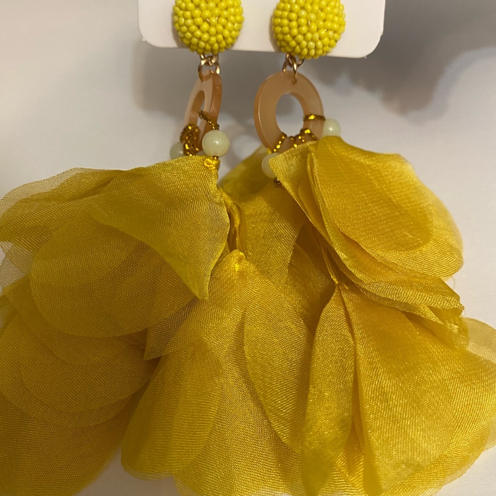 Yellow Statement Earrings
